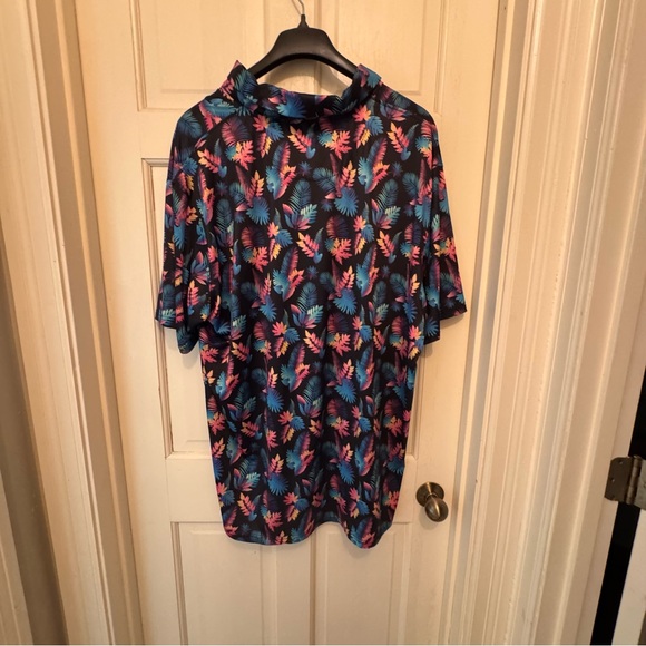 Men’s Tropical Print Performance Polo Shirt 3x - Picture 2 of 3